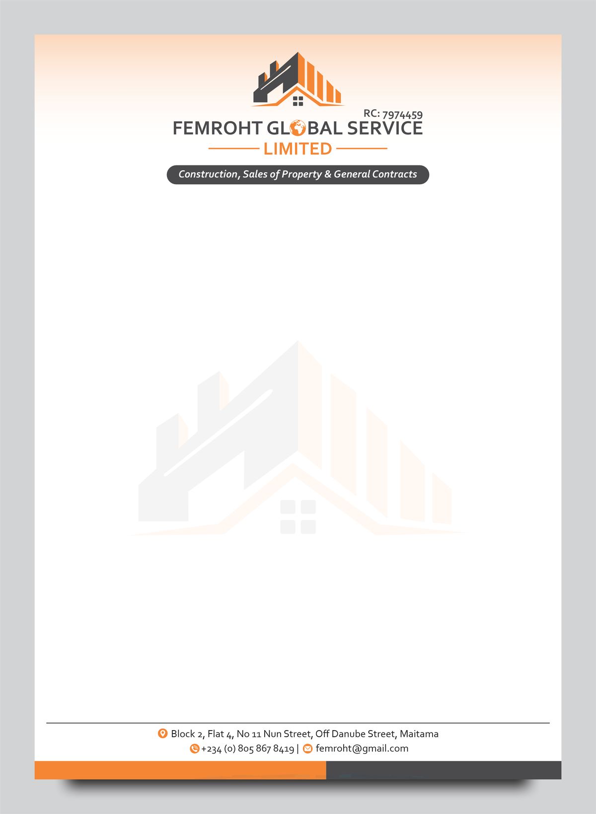 Papier à En-tête Professionnel